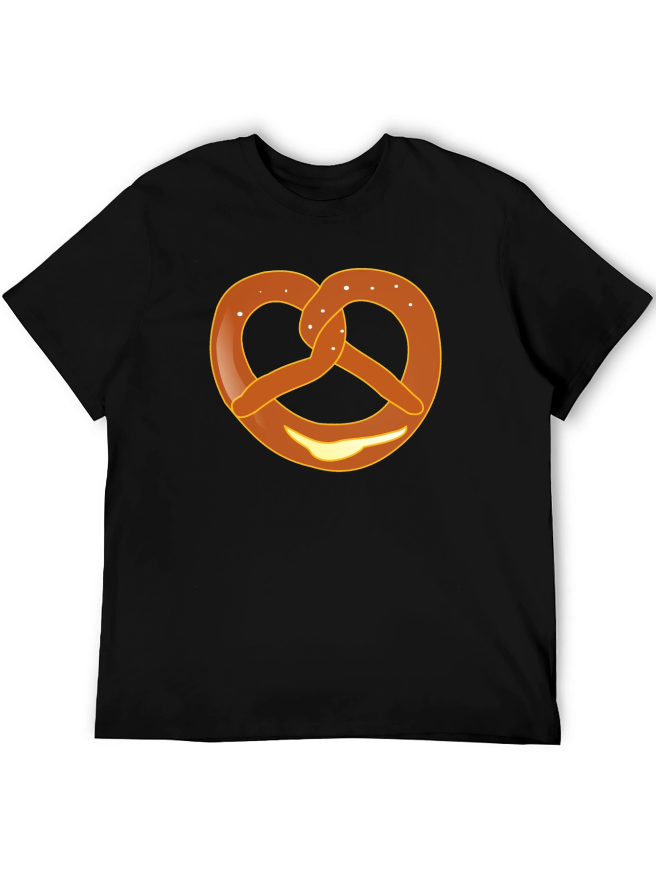 Black Pretzel Graphic T-Shirt - Unisex Crew Neck Tee view 5