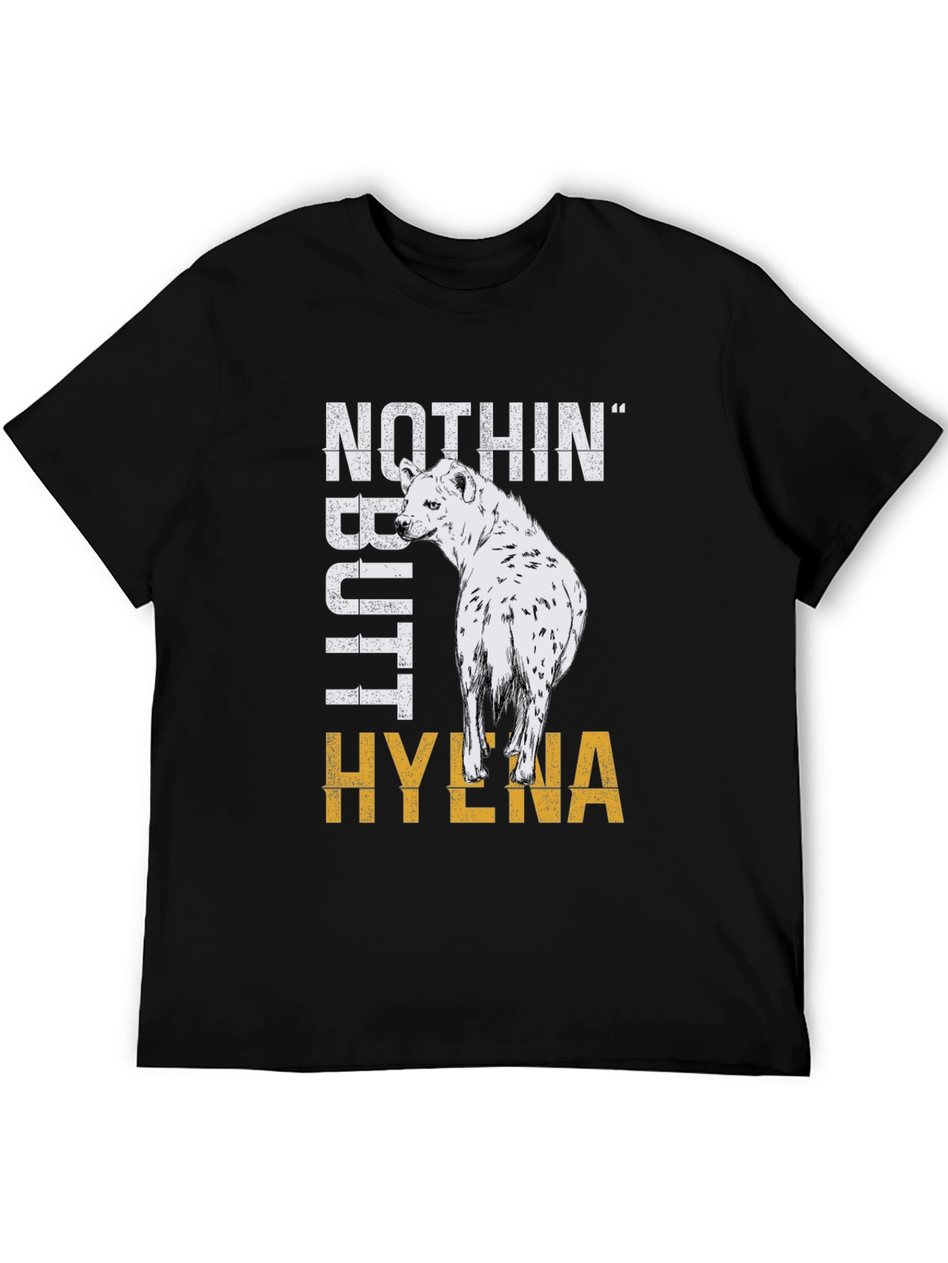 Black Nothin' Butt Hyena Graphic Tee view 5
