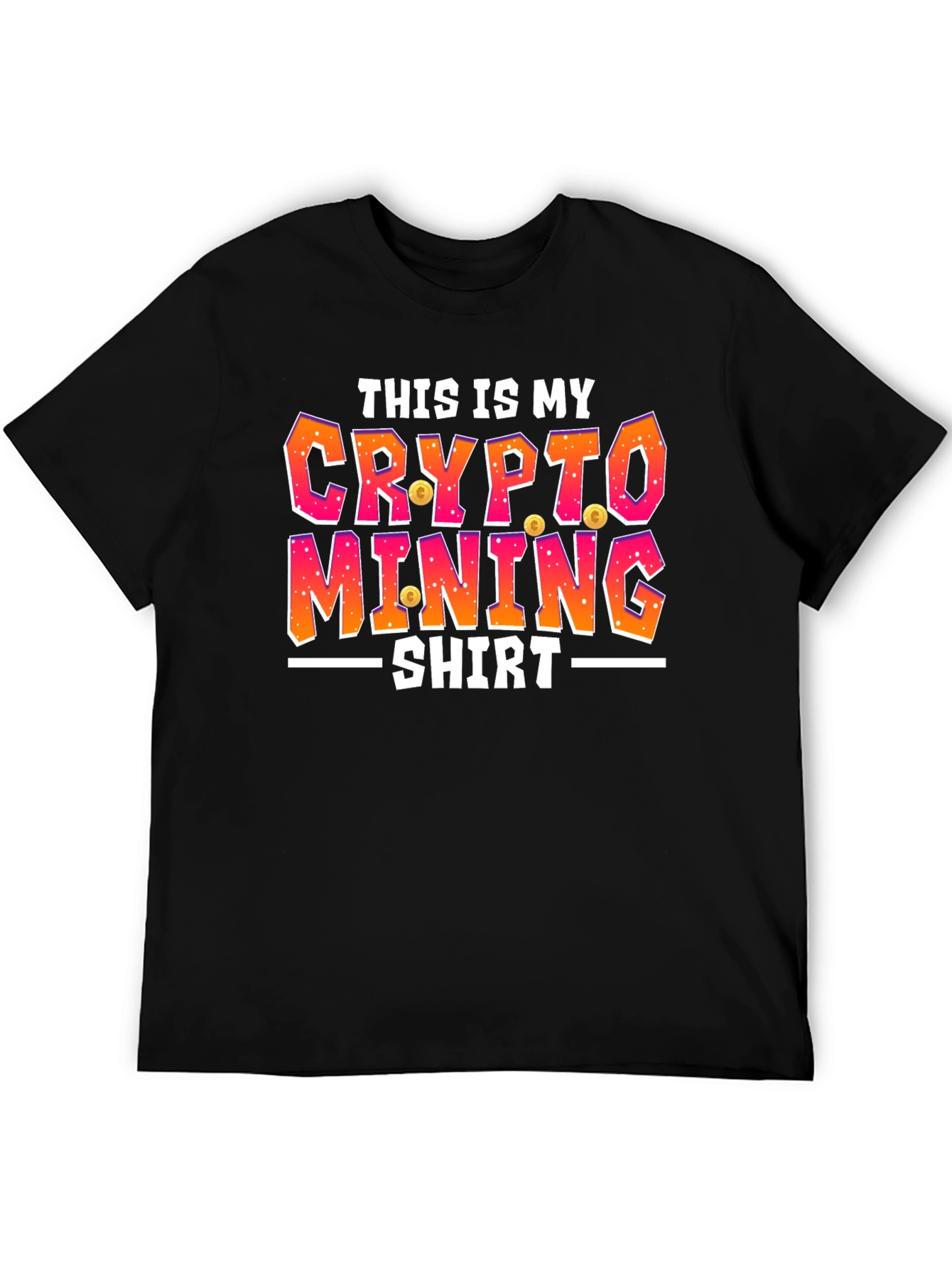 Black Crypto Mining Shirt - Funny Bitcoin T-Shirt view 5