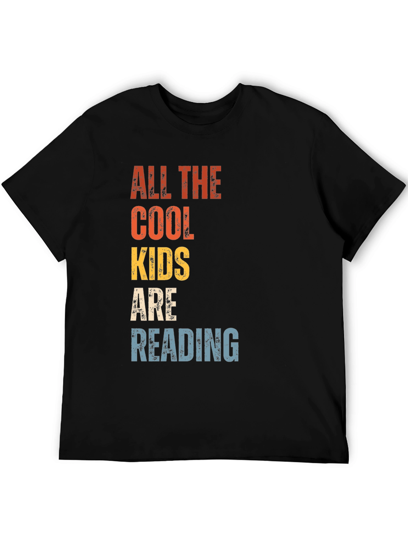 Black Cool Kids Reading T-Shirt - Retro Style view 5