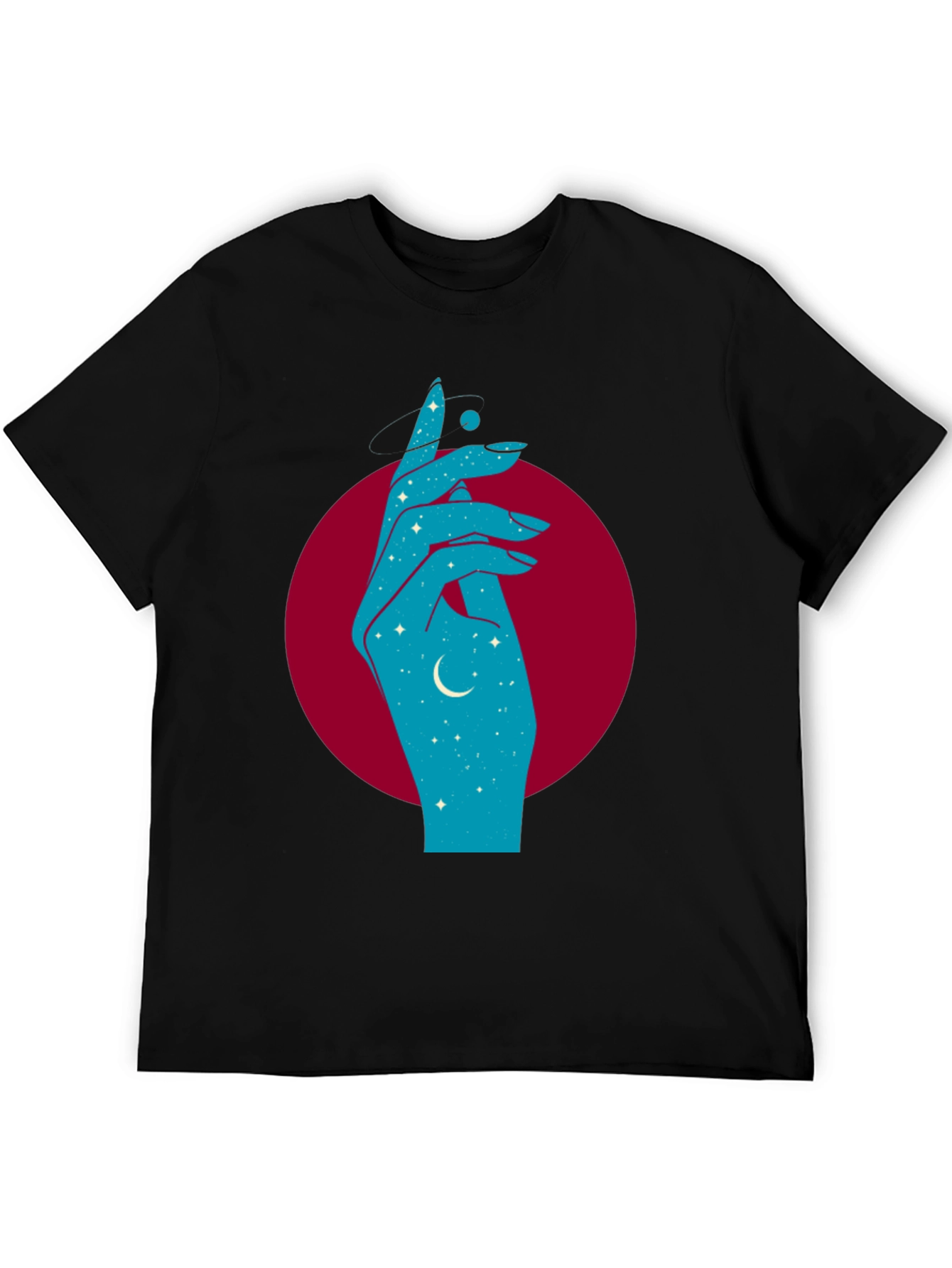 Black Celestial Hand Graphic Tee - Black view 5