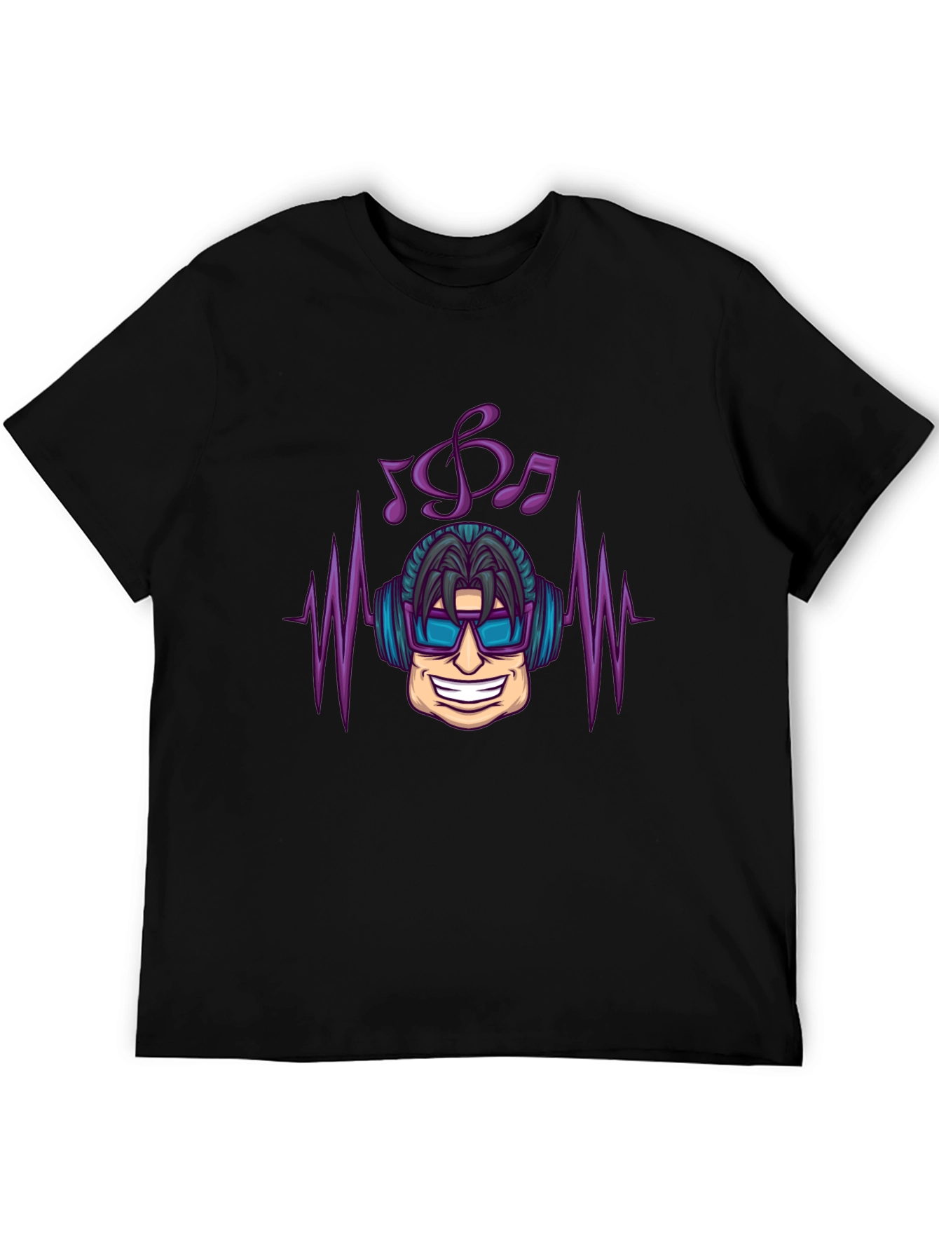 Black Cool DJ Graphic Black T-Shirt view 5