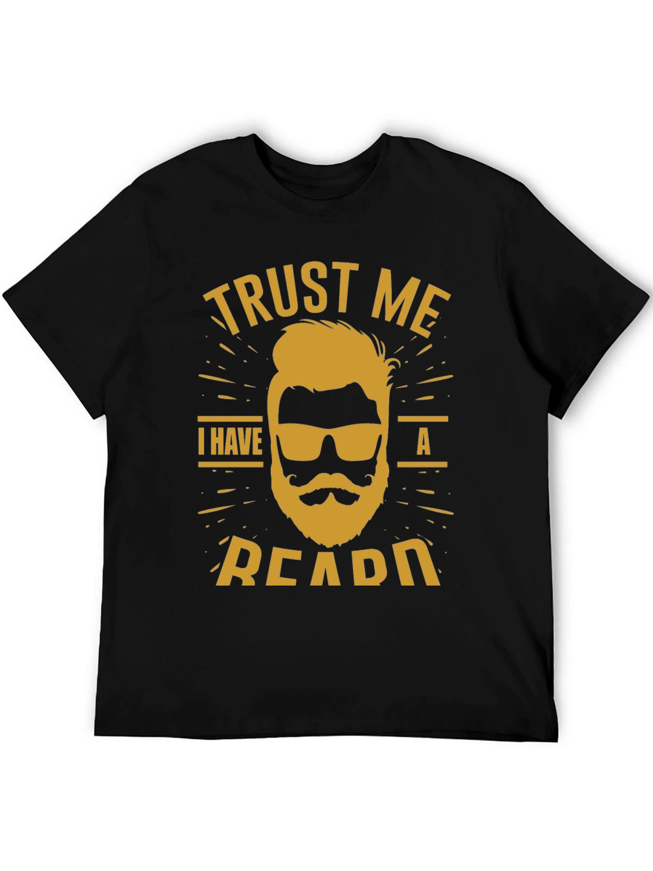 Black Trust Me I Have a Beard T-Shirt view 5