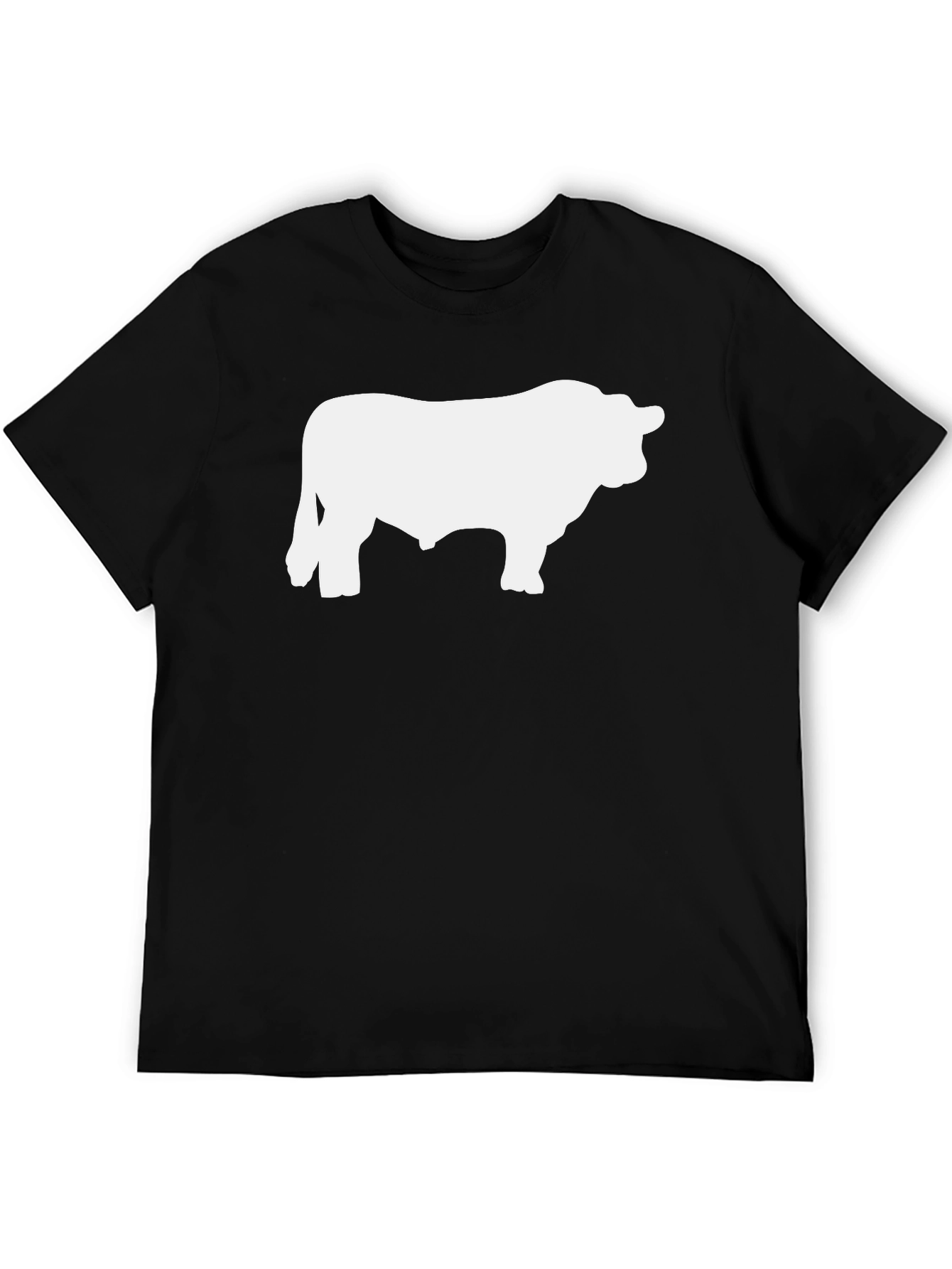Black Bull Silhouette Graphic Tee - Black view 5