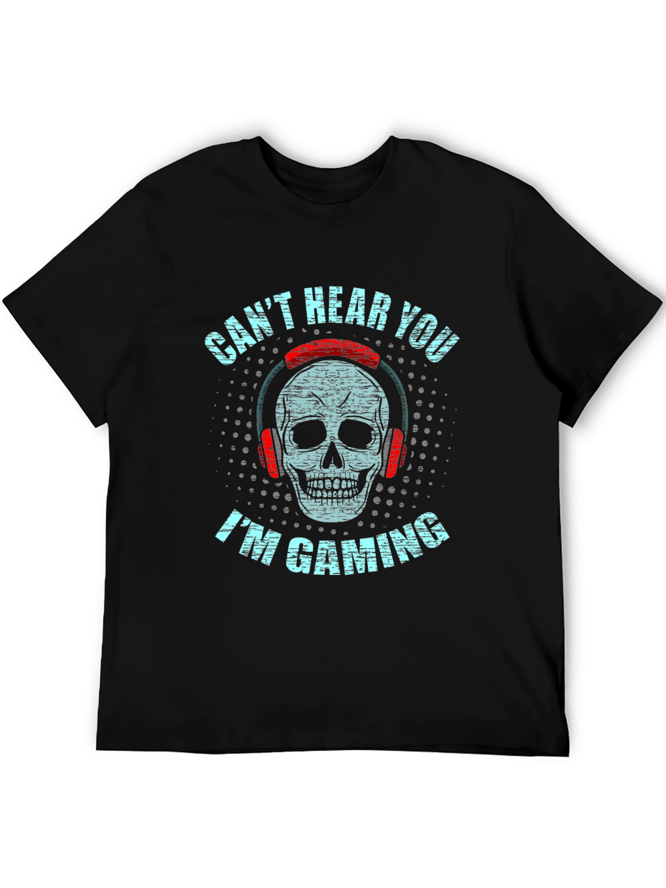 Black Gaming Skull Graphic Tee view 5