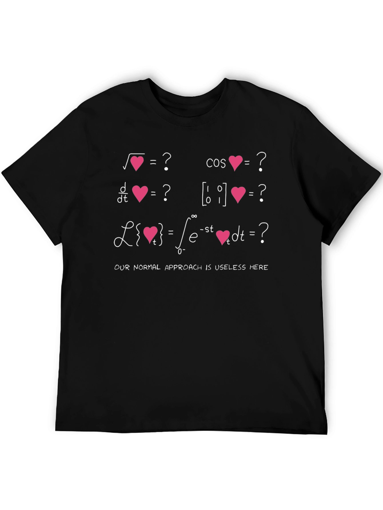 Black Math of Love Black T-Shirt Funny Equations Valentine's Gift view 5