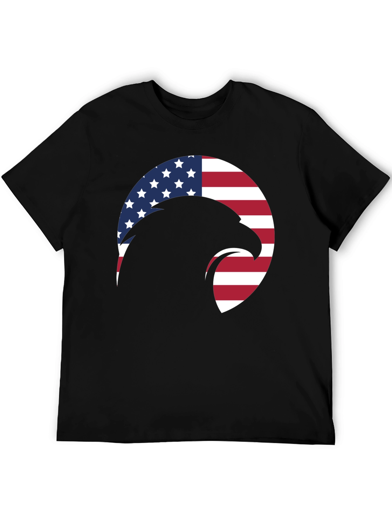 Black American Eagle Graphic T-Shirt - Patriotic Style view 5