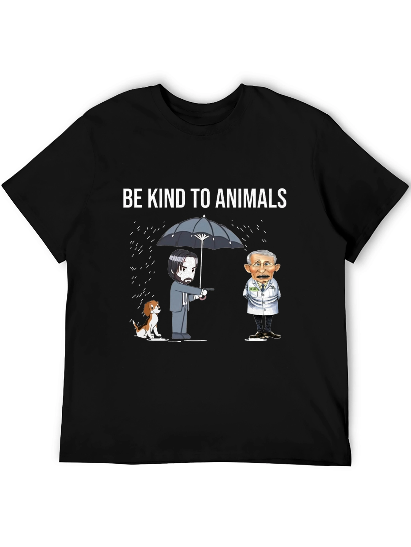 Black Be Kind to Animals T-Shirt - John Wick Style view 5