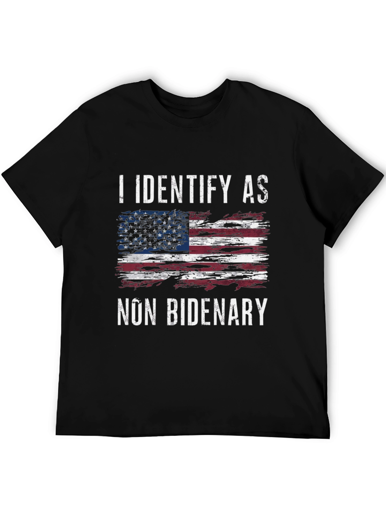 Black Non Bidenary T-Shirt - Political Humor view 5