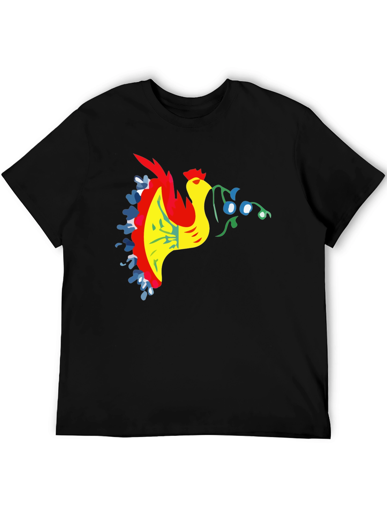 Black Rooster Graphic Black T-Shirt view 5