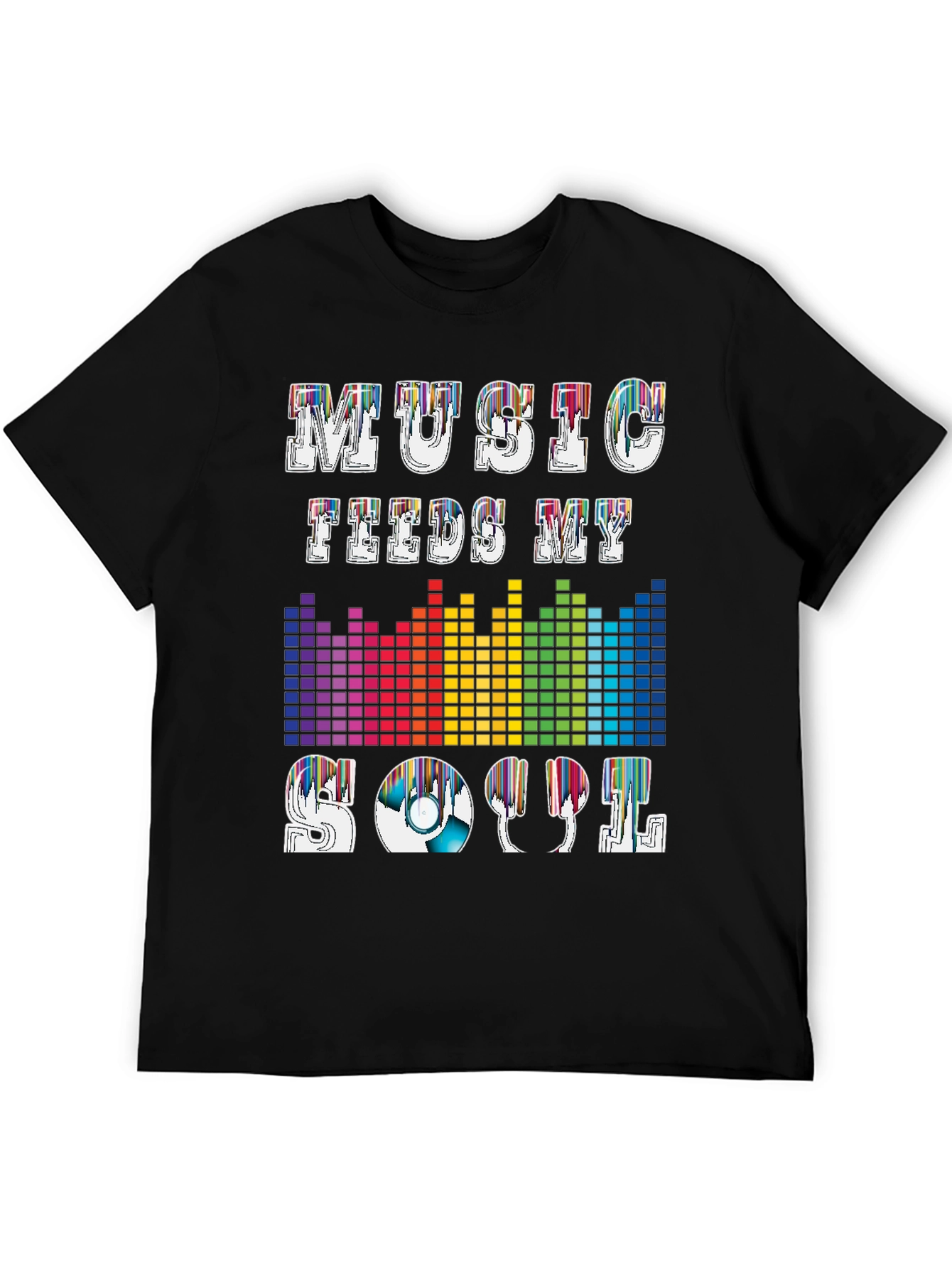 Black Music Feeds My Soul Graphic T-Shirt view 5