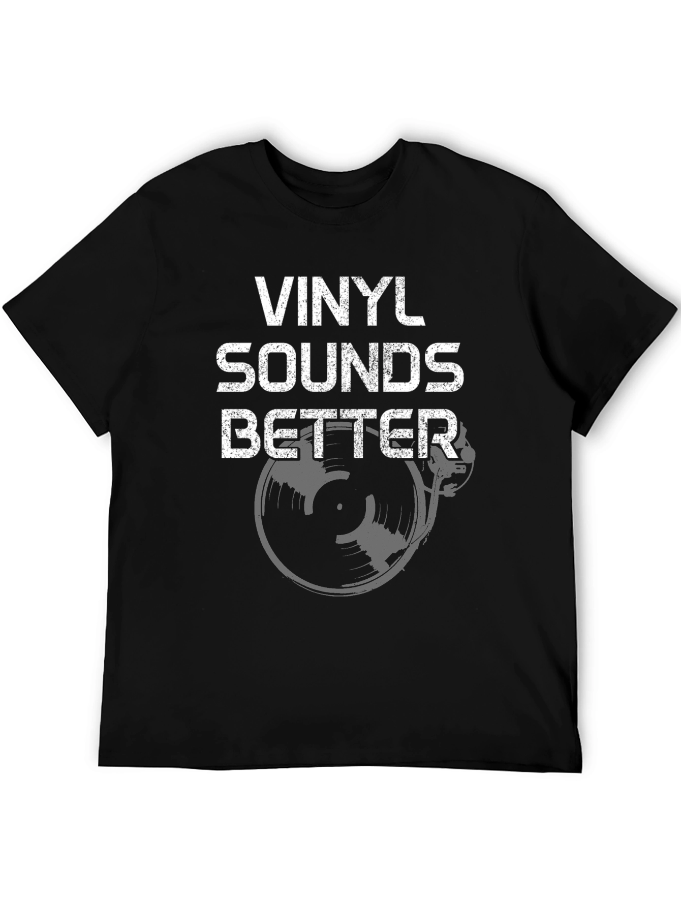 Black Vinyl Sounds Better Graphic T-Shirt - Music Lover Tee view 5