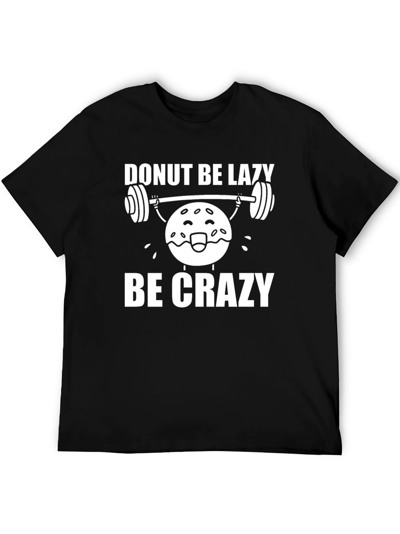 Black Donut Be Lazy Be Crazy Graphic T-Shirt view 5