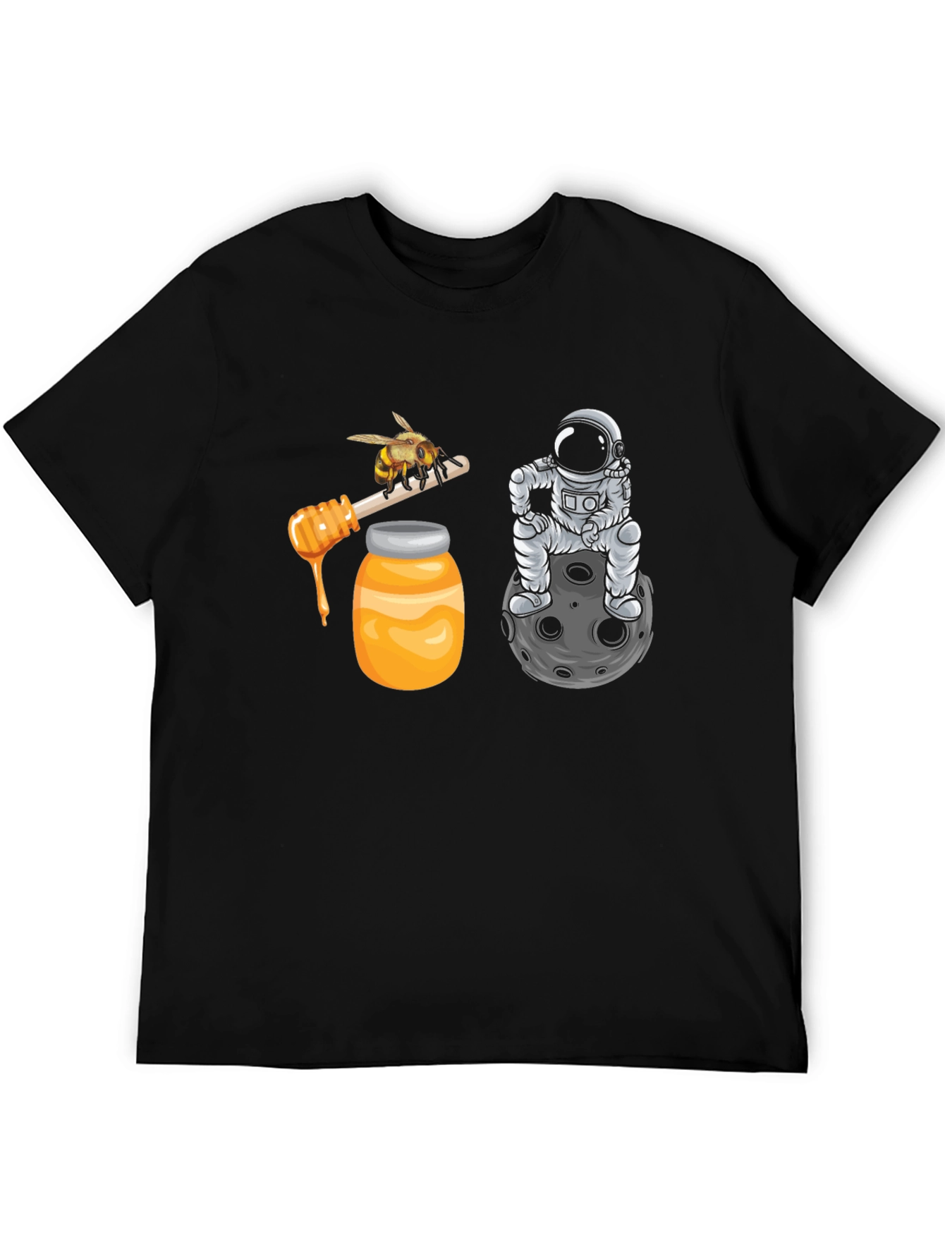 Black Astronaut Bee & Honey T-Shirt view 5