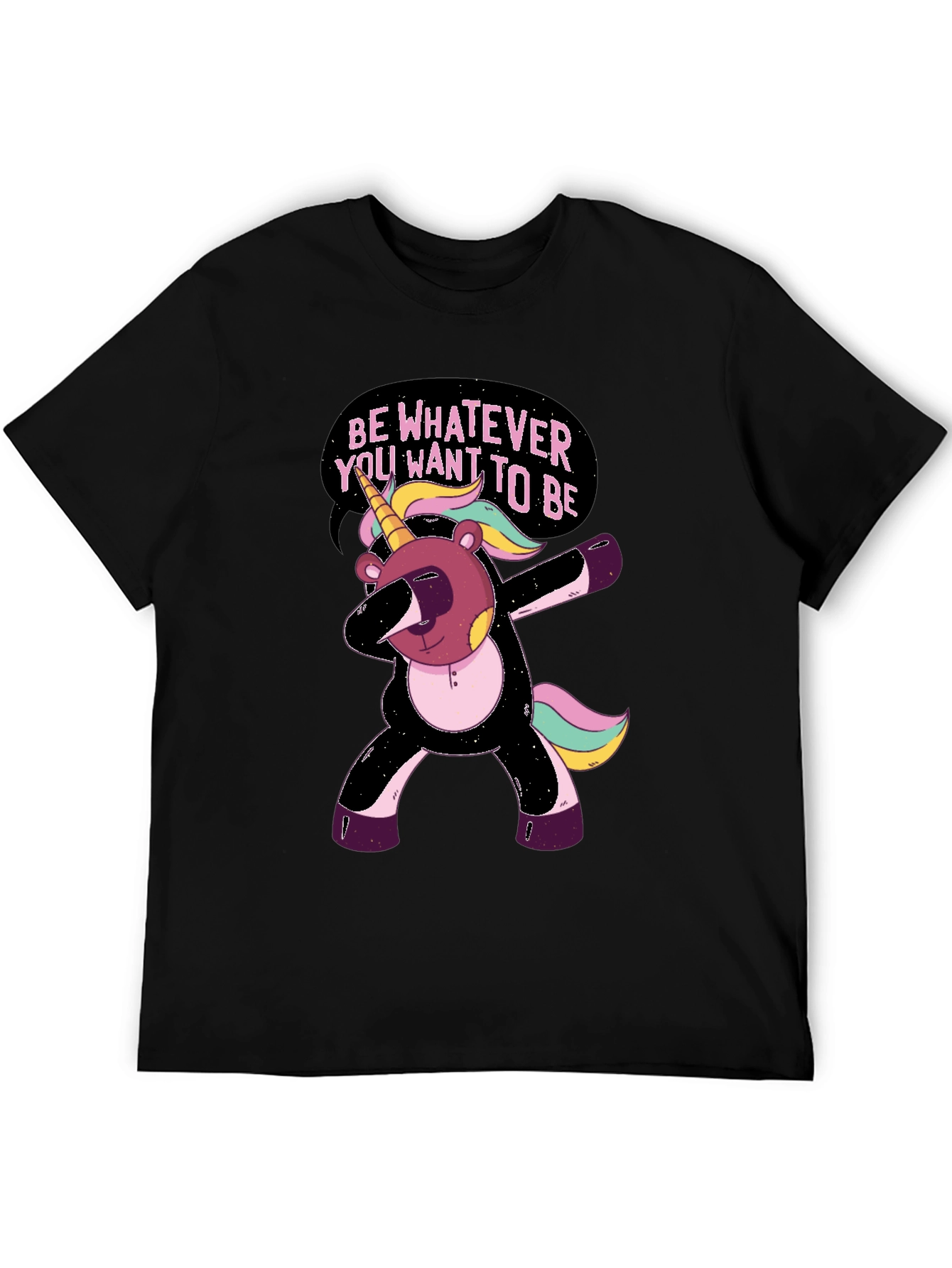 Black Unicorn Bear Dab T-Shirt - Be Whatever You Want To Be! view 5