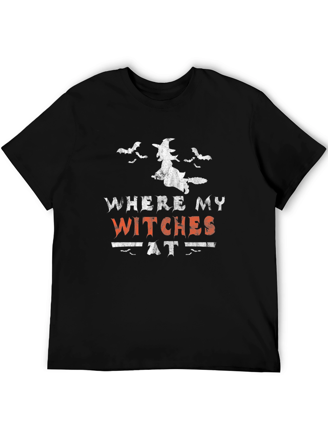 Black Where My Witches At Halloween Graphic T-Shirt view 5