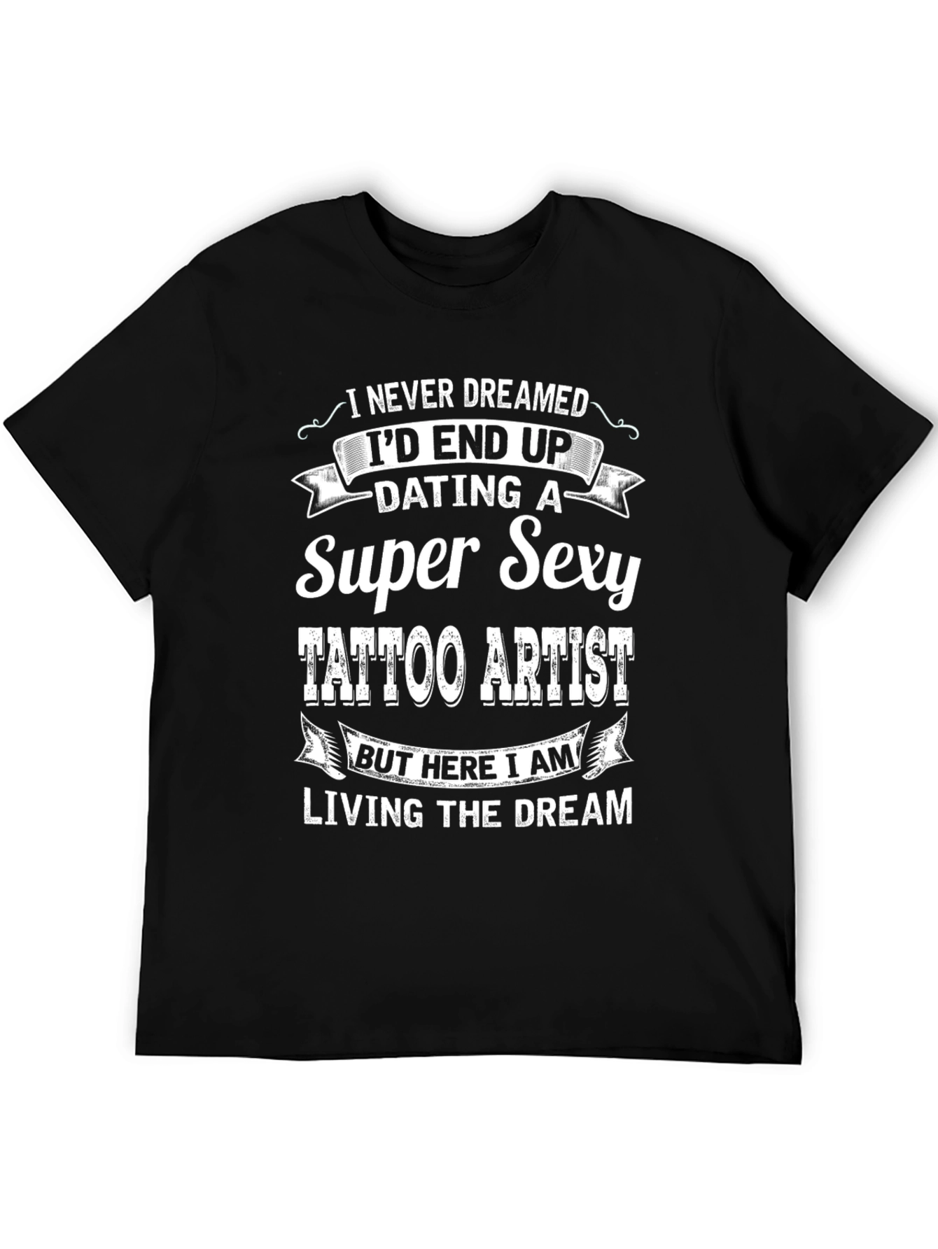 Black Super Sexy Tattoo Artist Graphic Tee - Novelty T-Shirt view 5