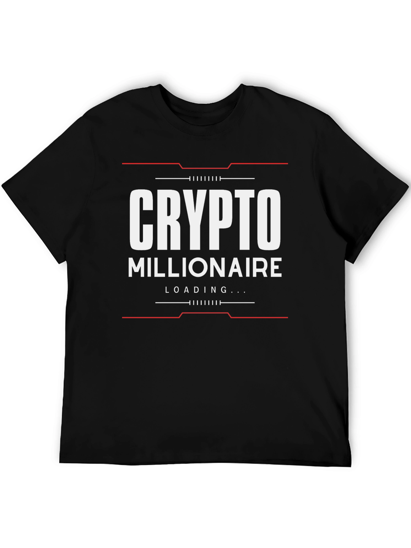 Black Crypto Millionaire Loading T-Shirt - Black view 5
