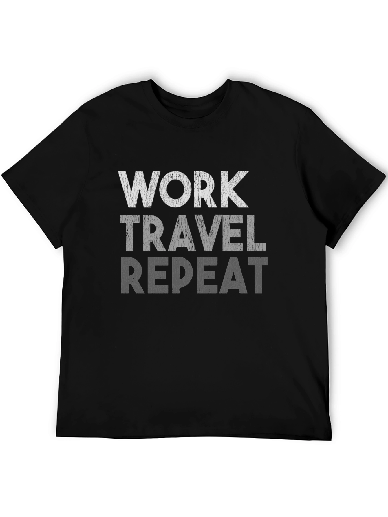 Black Work Travel Repeat Graphic Tee view 5