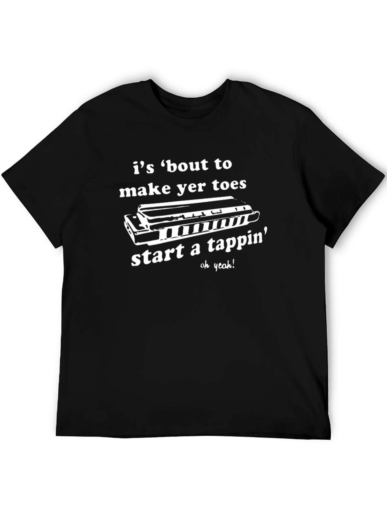 Black Harmonica T-Shirt - Make Yer Toes Start a Tappin' view 5