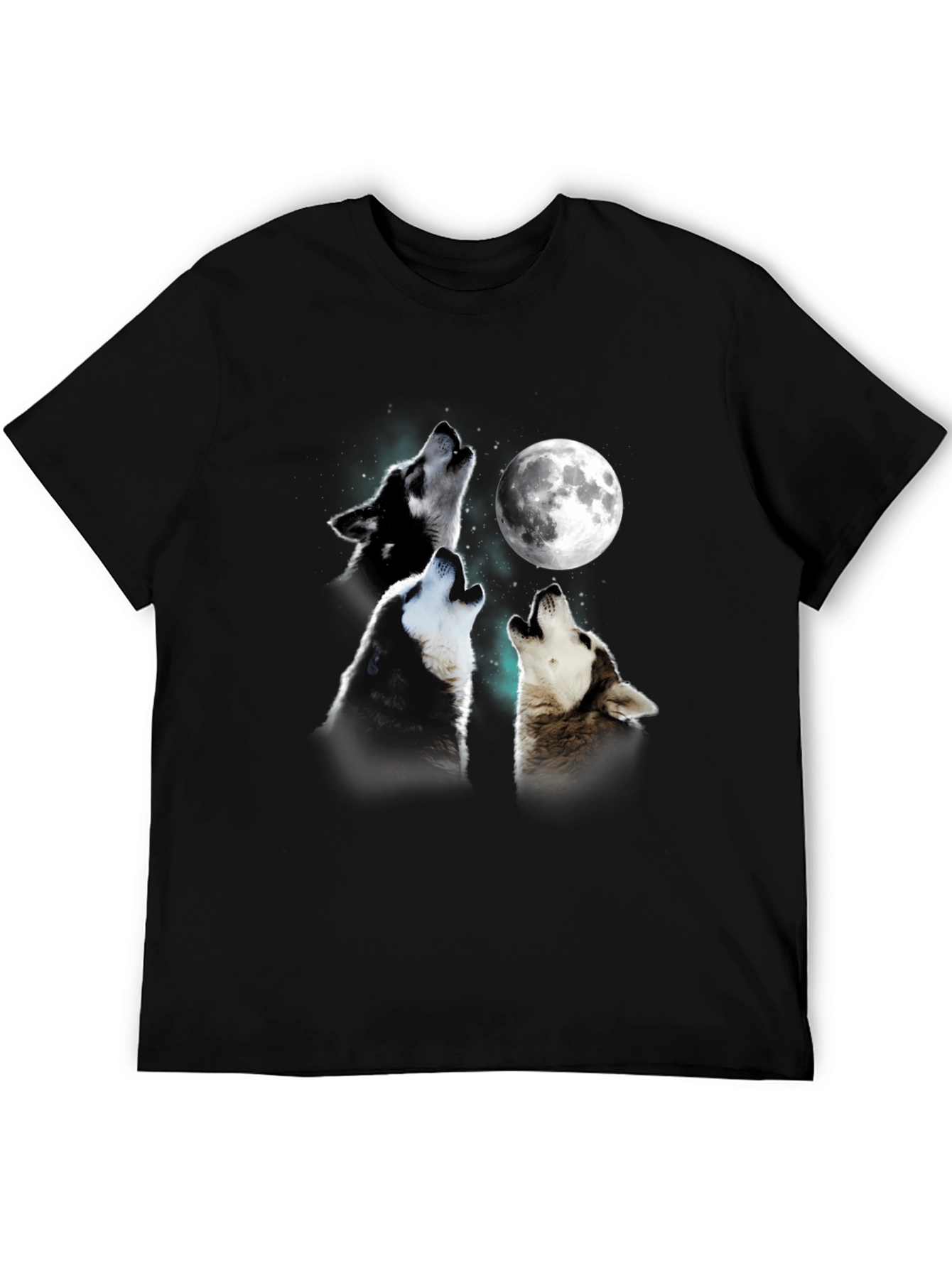 Black Wolf Moon T-Shirt - Unique Graphic Tee view 5
