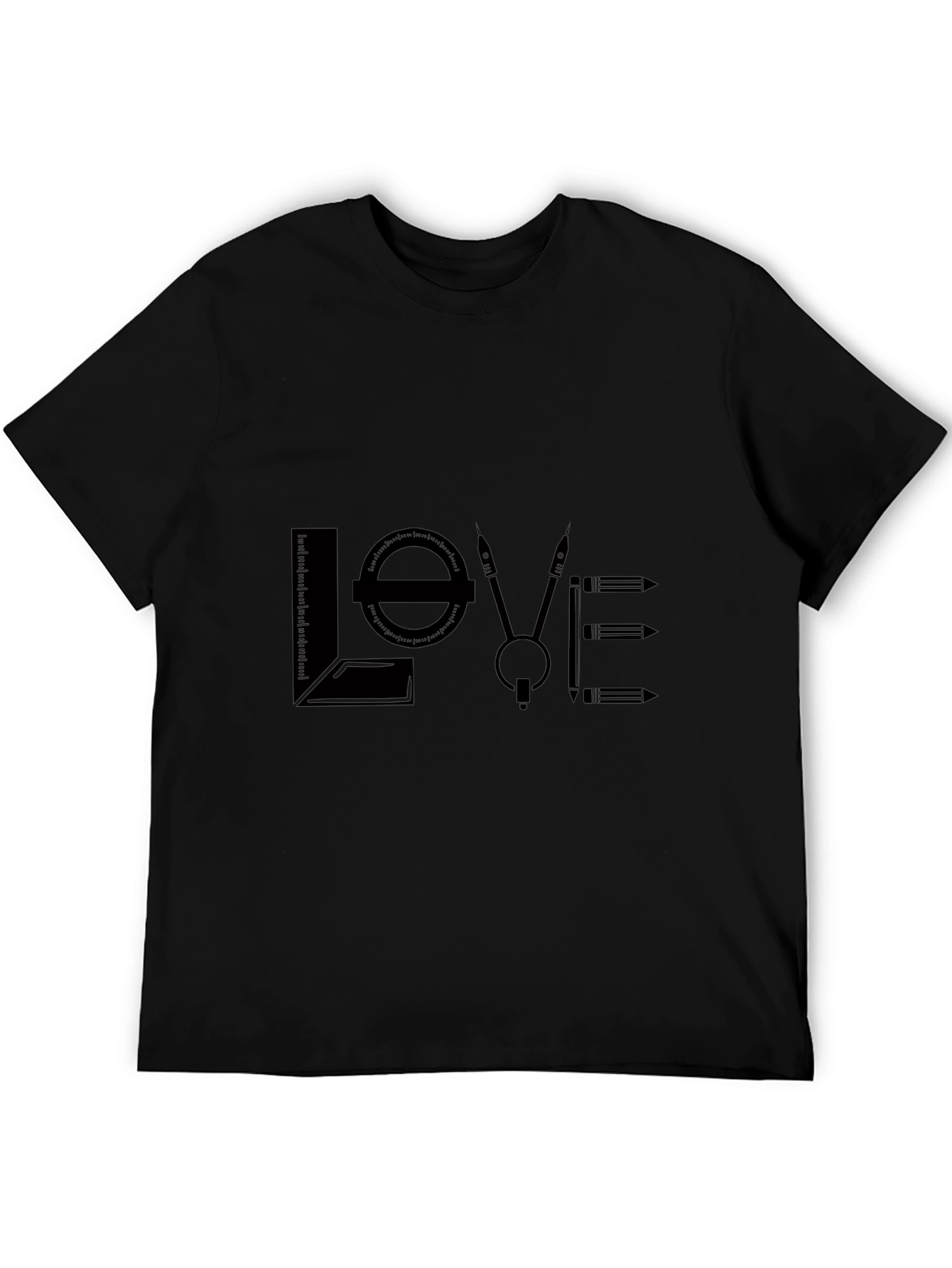 Black Architect Love Graphic T-Shirt - Black Cotton Blend view 5