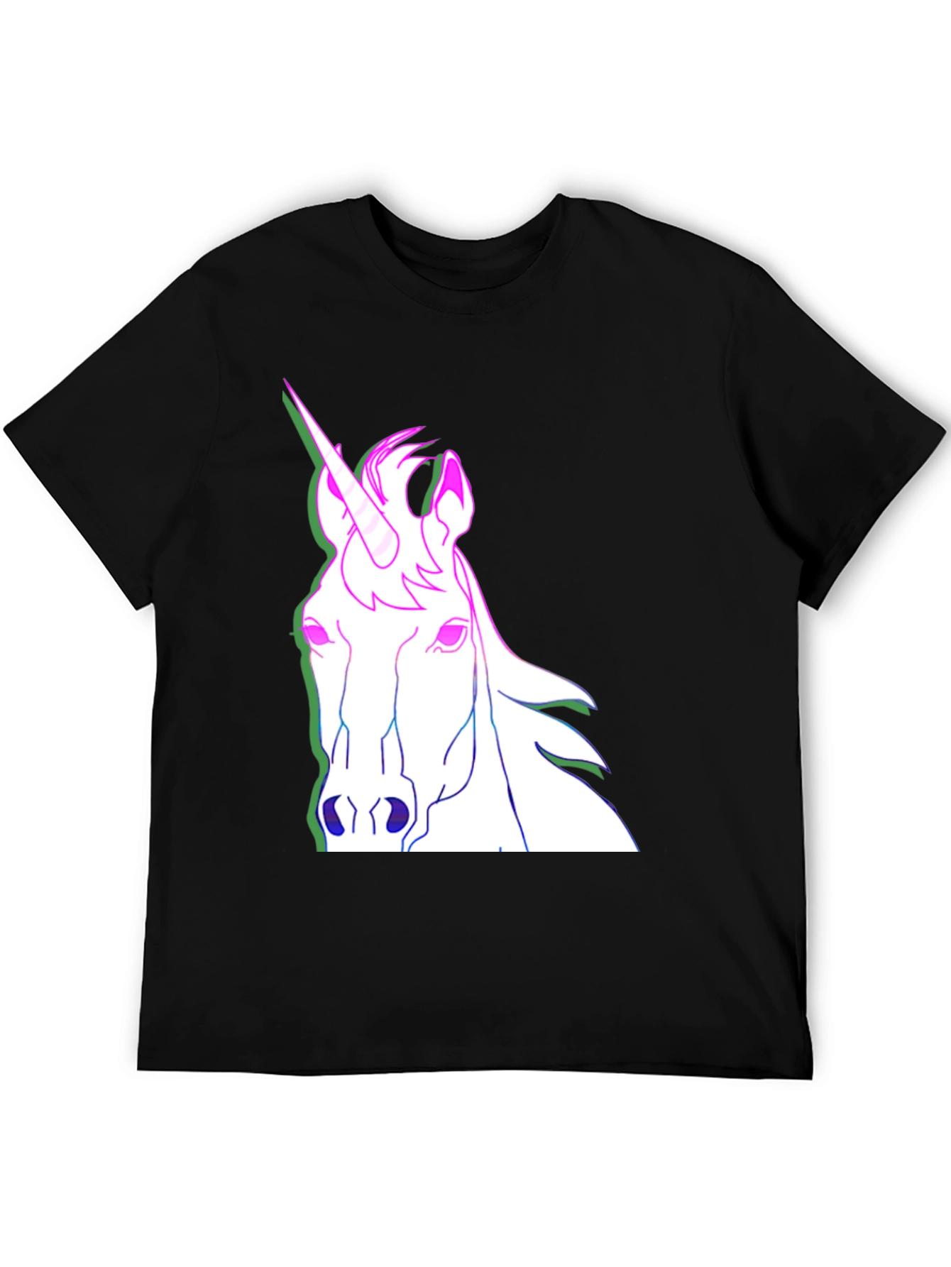 Black Unicorn Graphic Tee - Men's Black T-Shirt view 5