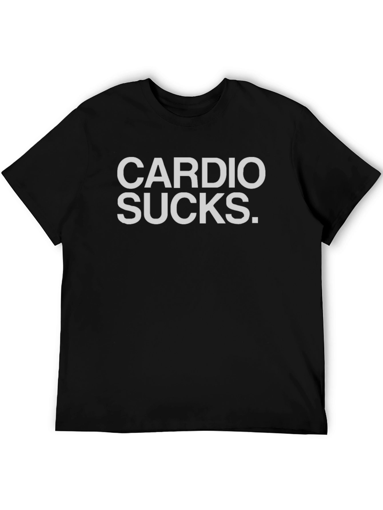 Black Cardio Sucks T-Shirt - Funny Workout Tee view 5