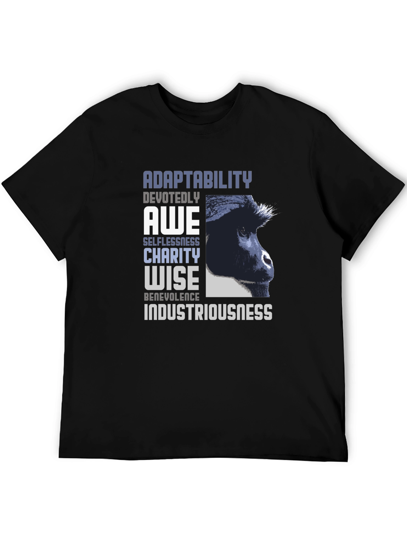 Black Adaptability Gorilla Graphic Tee - Unisex view 5