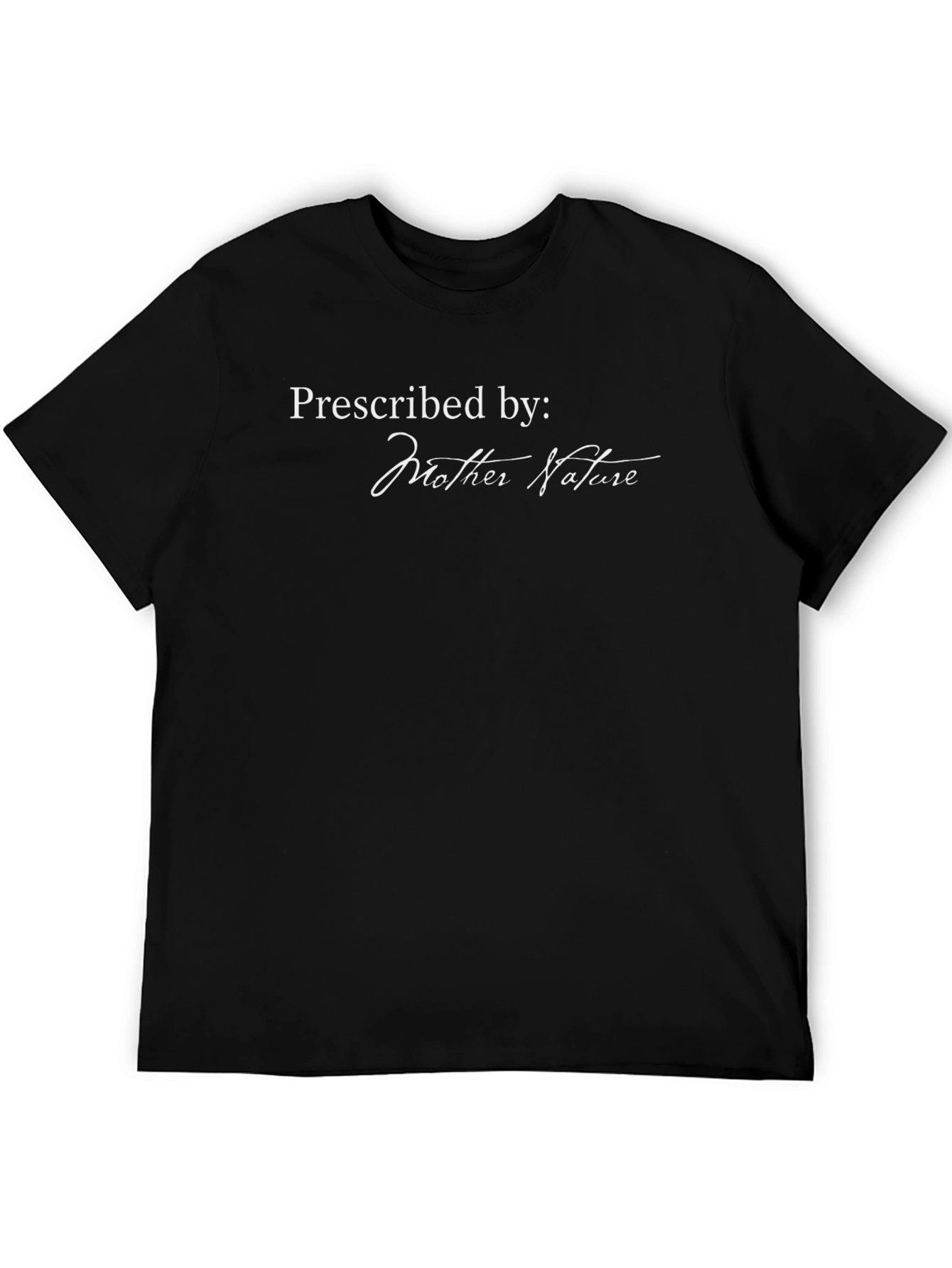 Black Prescribed by Mother Nature T-Shirt - Black Cotton Tee view 5