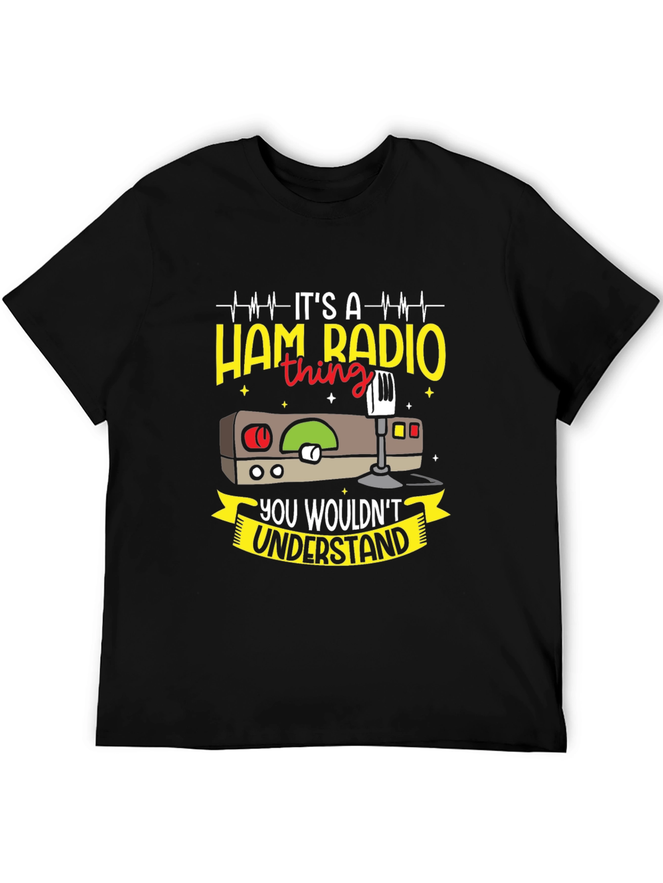 Black Ham Radio Thing T-Shirt view 5