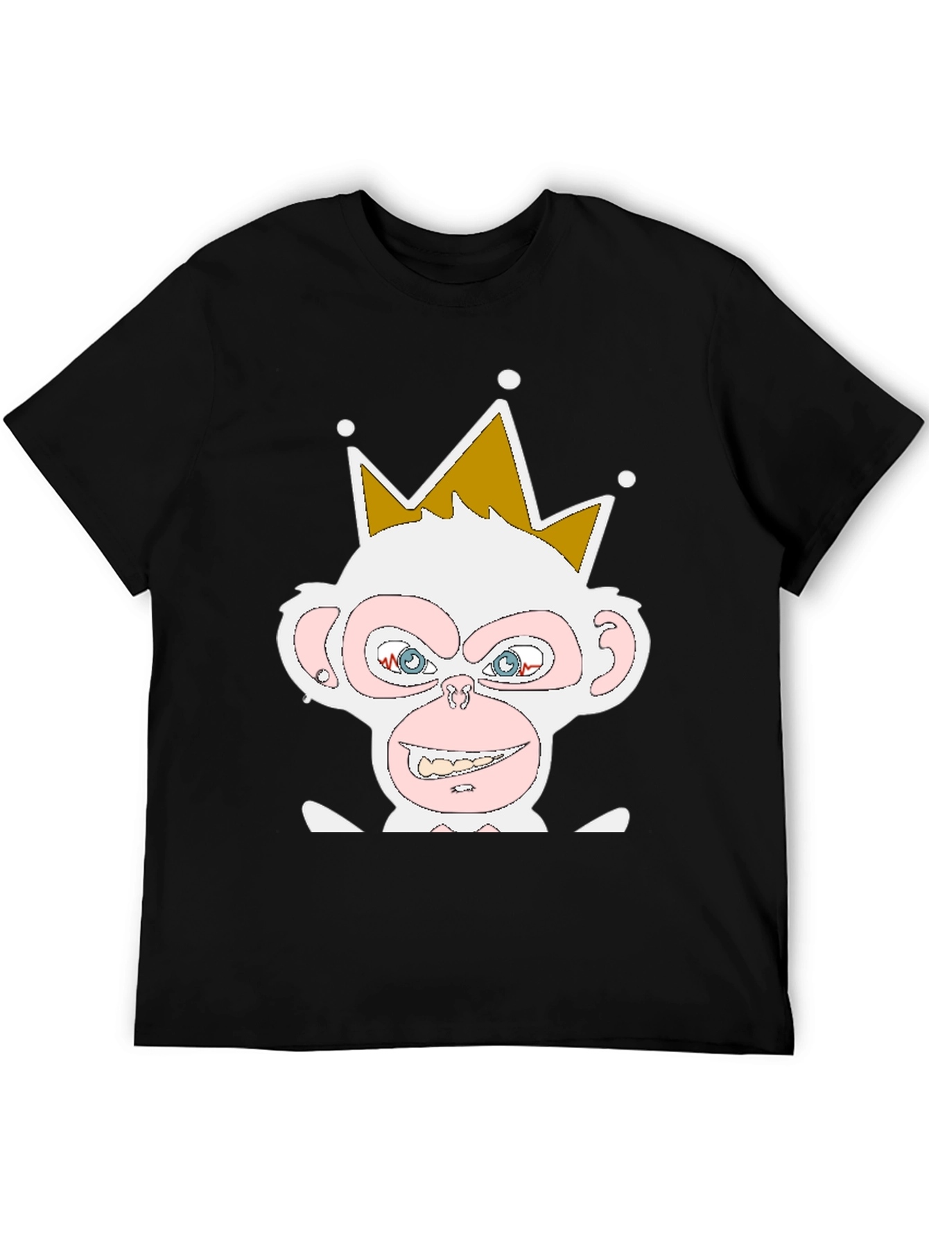 Black King Monkey T-Shirt - Cartoon Ape Tee view 5