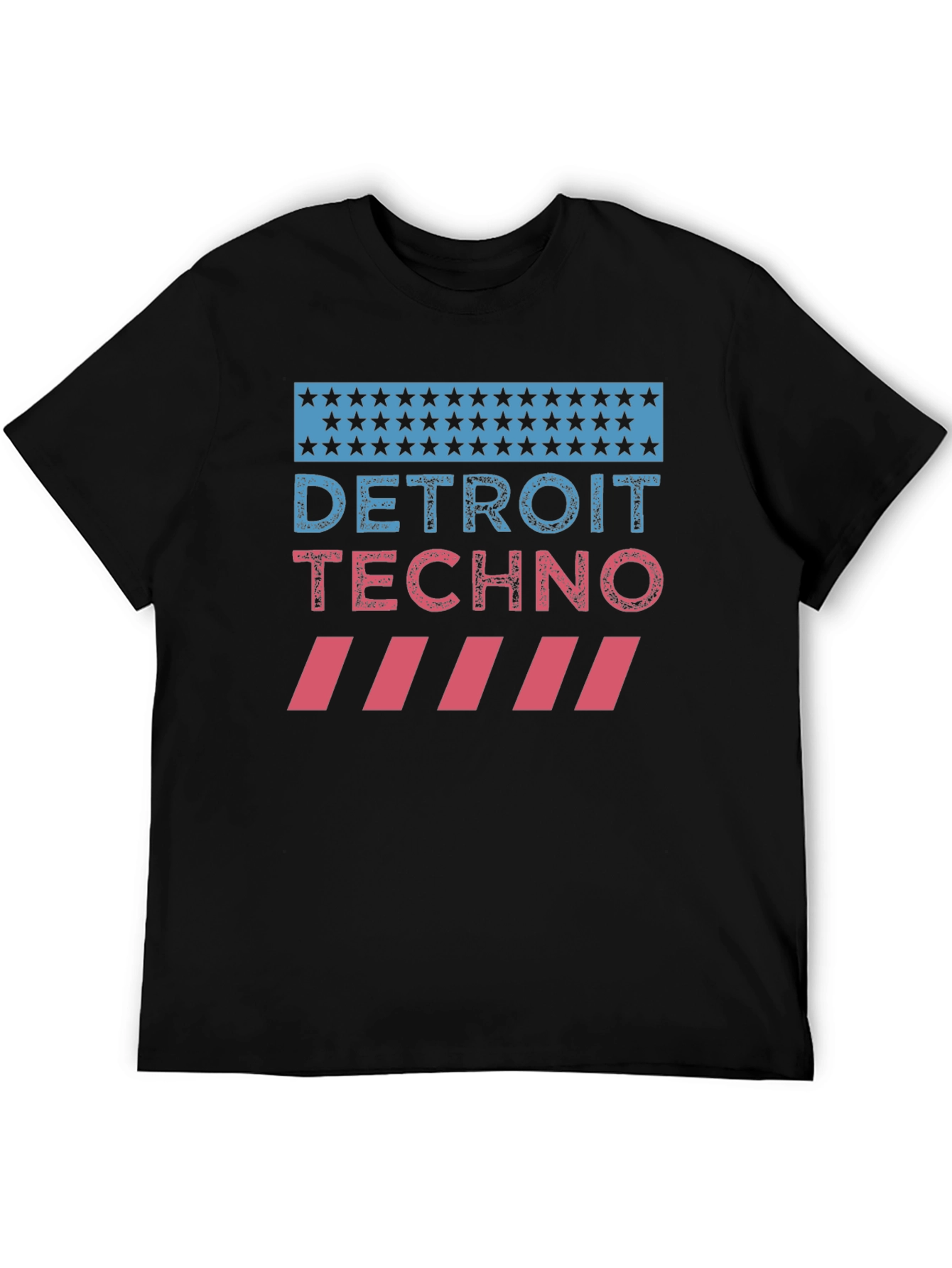 Black Detroit Techno Graphic T-Shirt - Music Lover Tee view 5