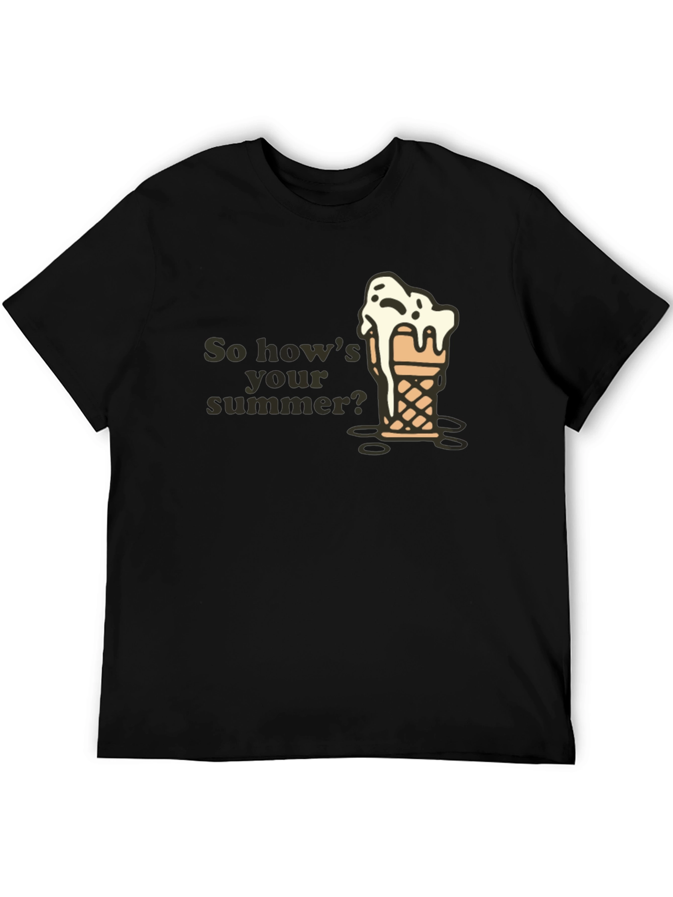 Black Summer Ice Cream Men's T-Shirt view 5