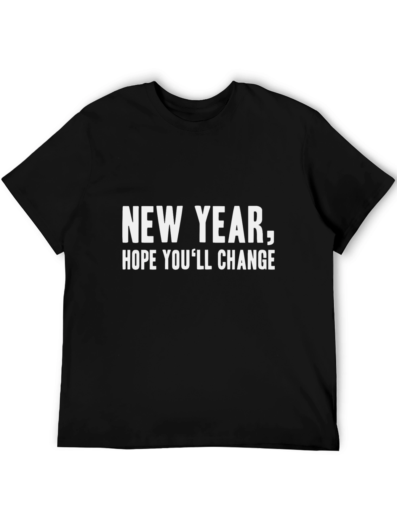 Black New Year Change T-Shirt - Funny Holiday Tee view 5
