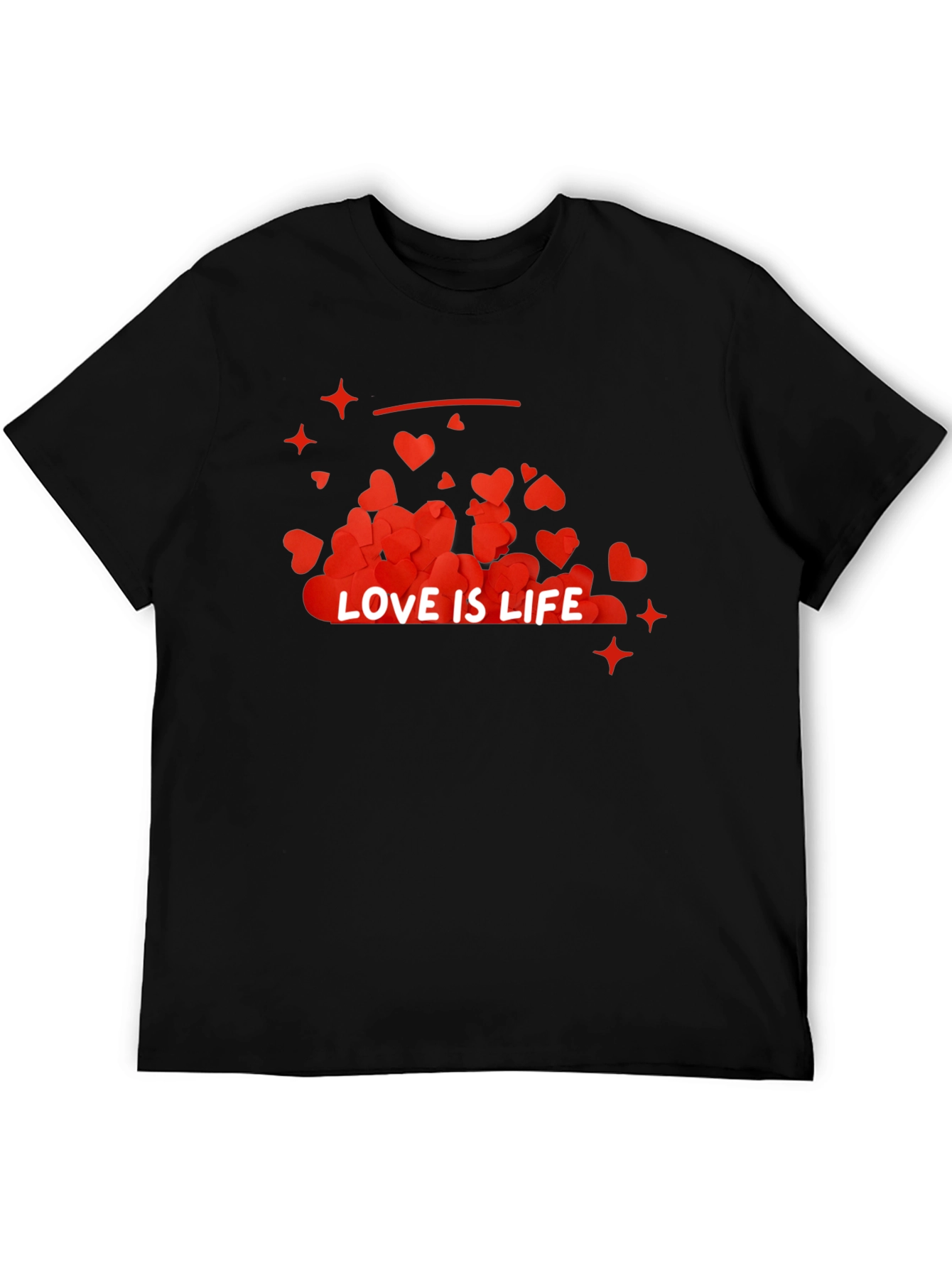 Black Love is Life Graphic Tee - Trendy Casual Wear view 5