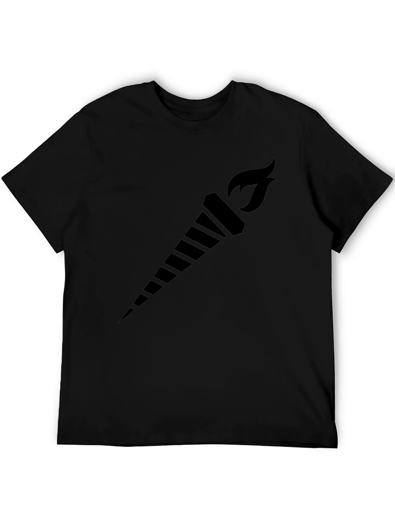 Black Torch Graphic Tee - Bold Black Design view 5