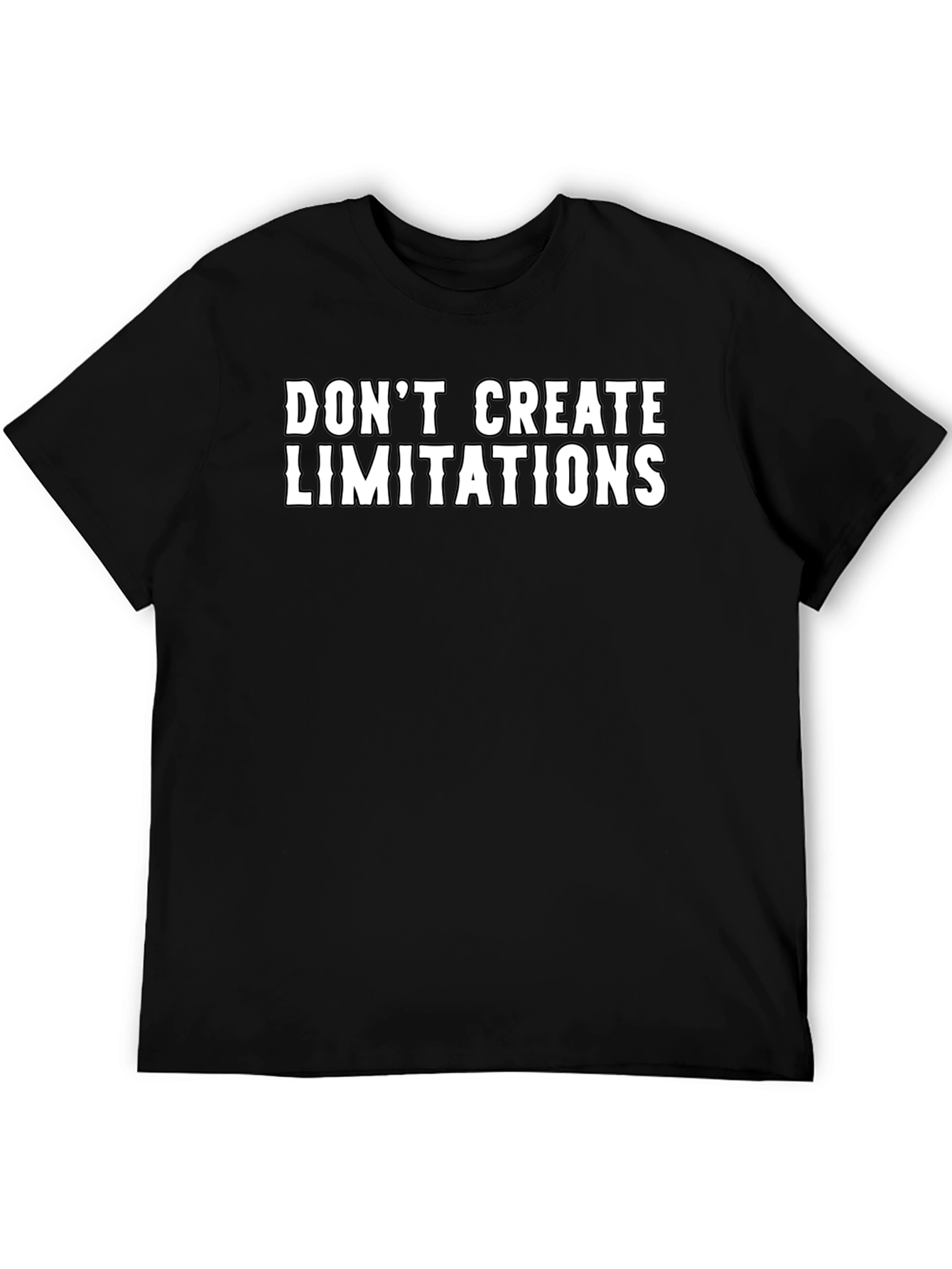 Black Don't Create Limitations Graphic Tee view 5