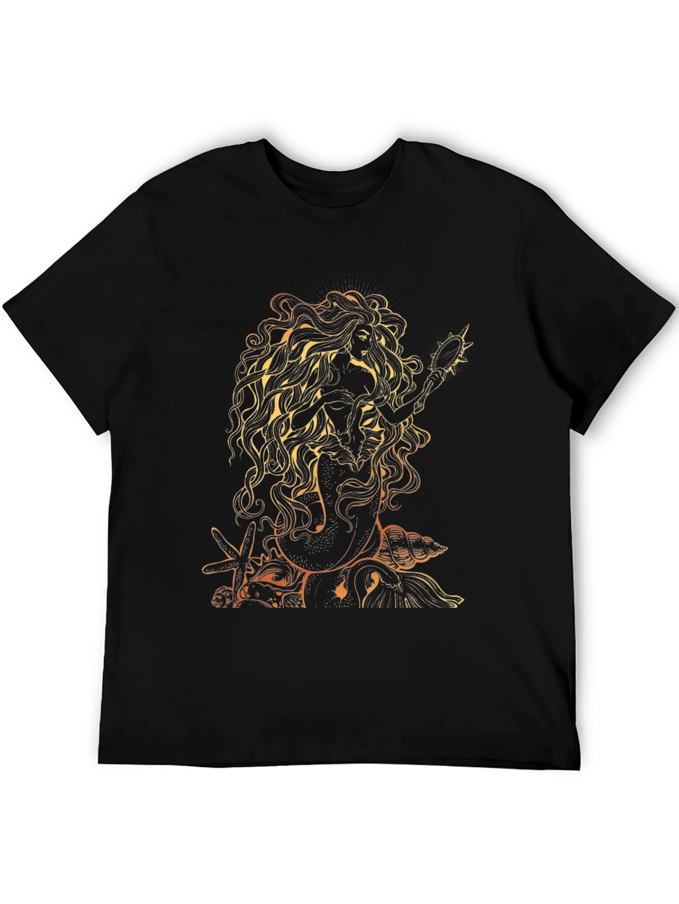 Black Mermaid Graphic Tee - Black view 5