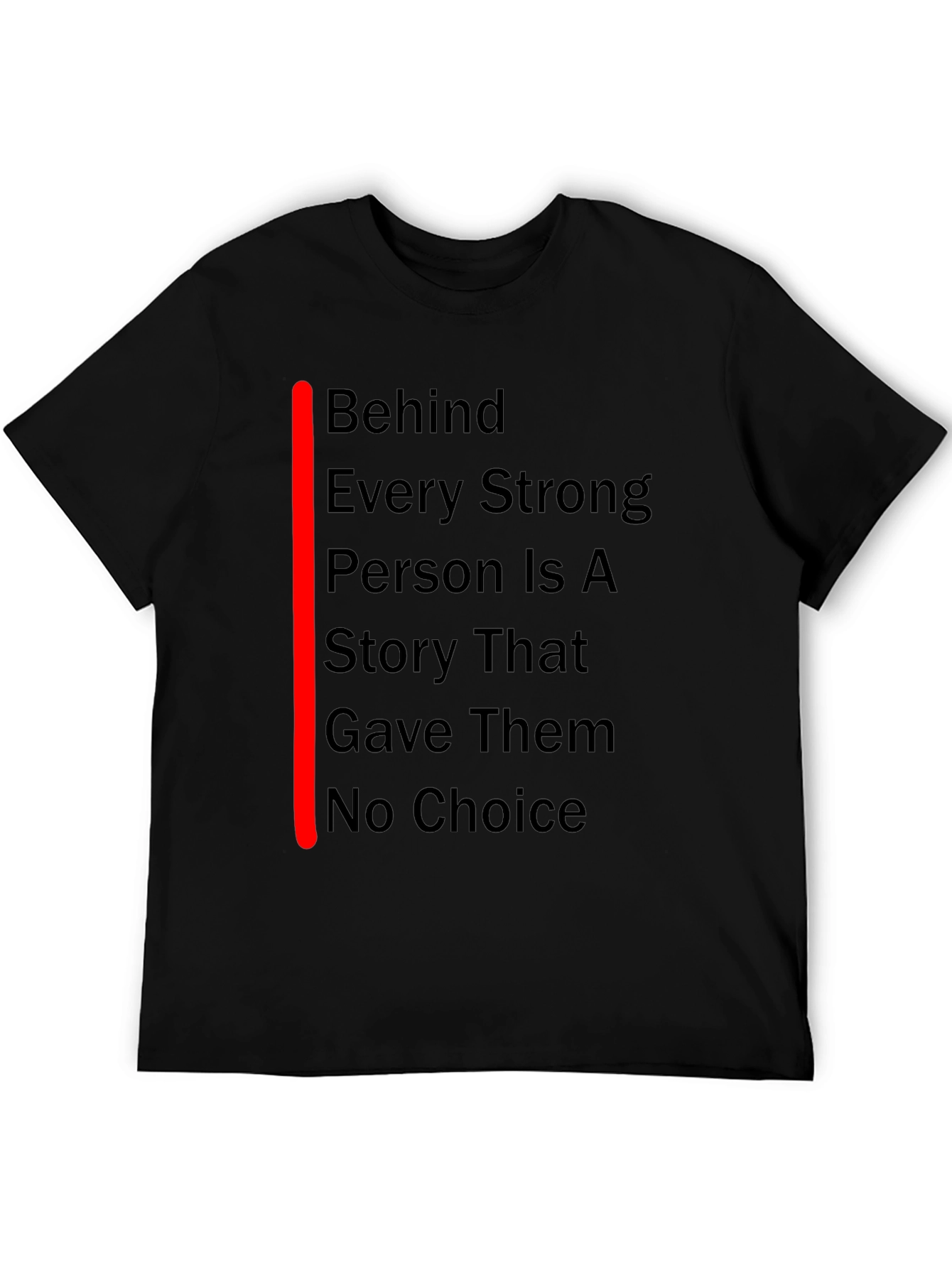 Black Motivational Graphic Print T-Shirt view 5