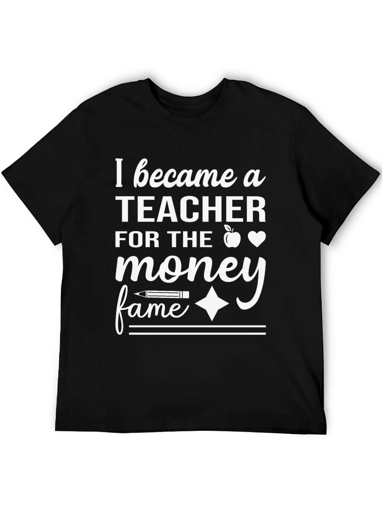 Black Teacher Money Fame T-Shirt view 5