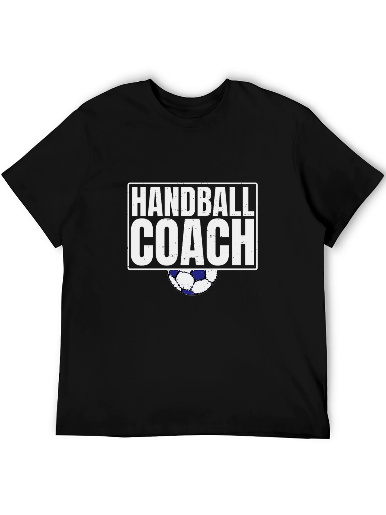 Black Handball Coach T-Shirt - Sports Team Instructor Tee view 5
