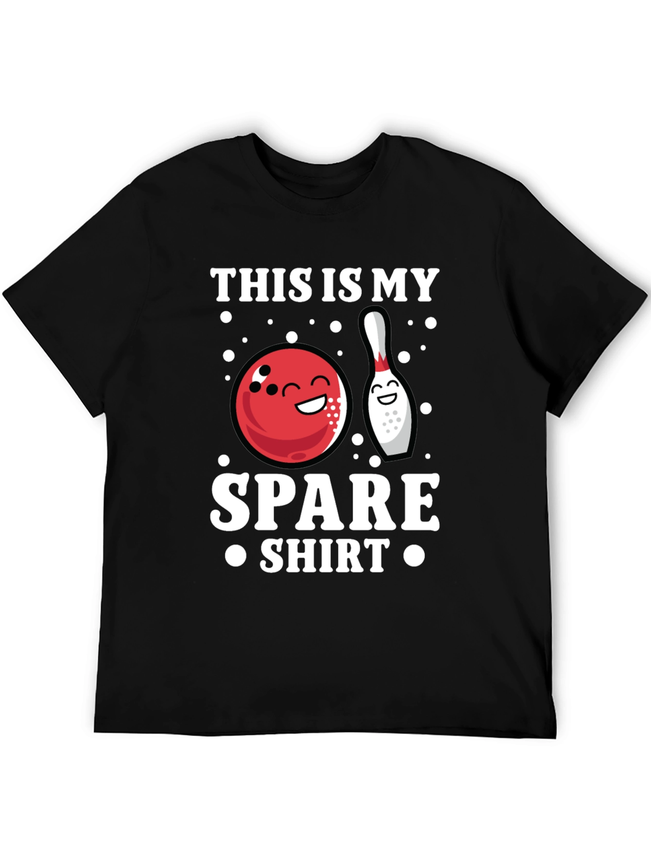Black Bowling Spare Shirt - Funny Bowler T-Shirt view 5