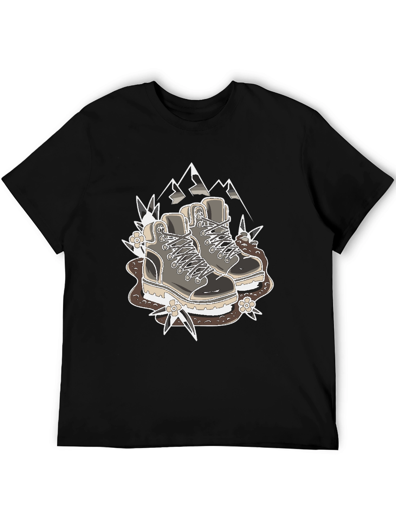 Black Hiking Boots Graphic T-Shirt - Outdoor Adventure Tee view 5