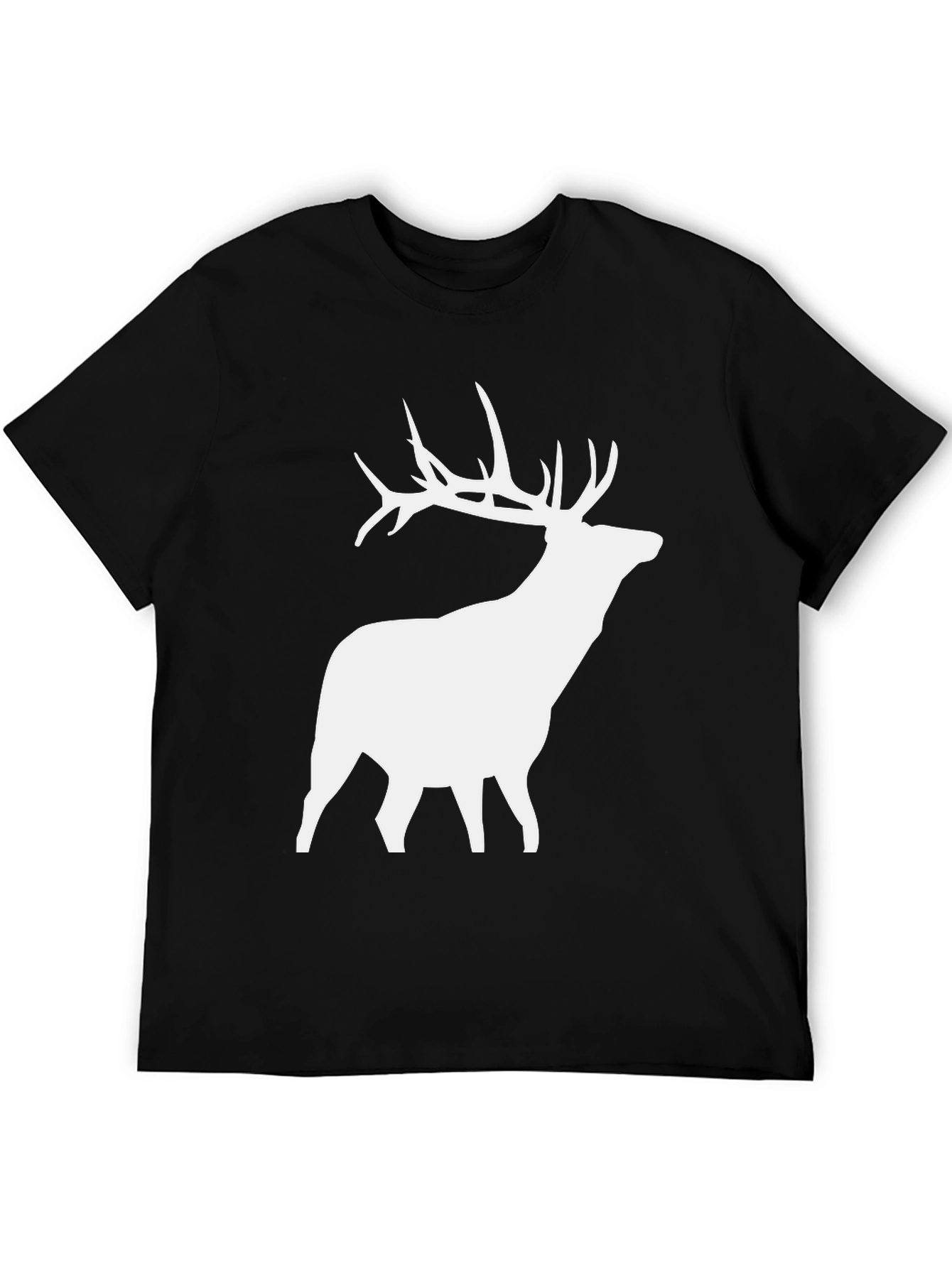 Black Deer Silhouette Graphic Tee - Black view 5
