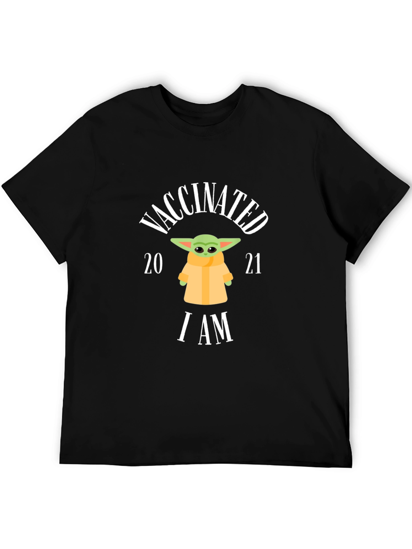 Black Vaccinated I Am T-Shirt view 5