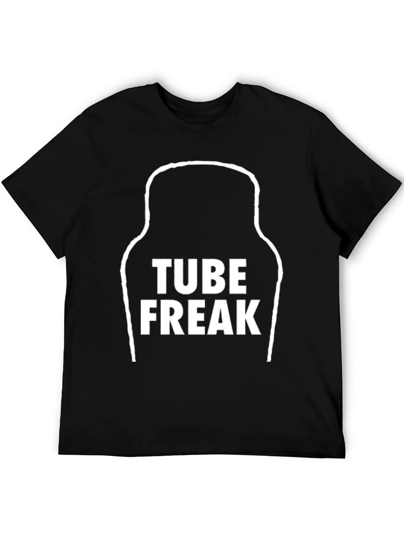 Black Tube Freak Graphic T-Shirt - Black Novelty Tee view 5