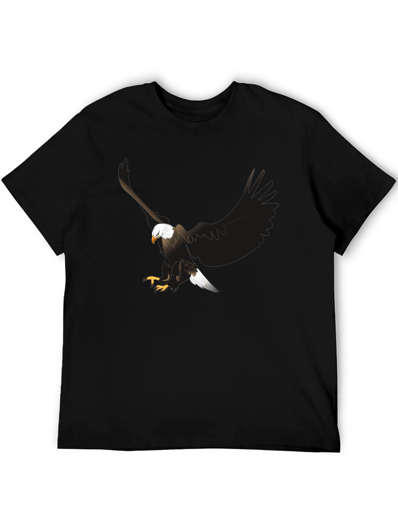Black Eagle Graphic Print Black T-Shirt view 5