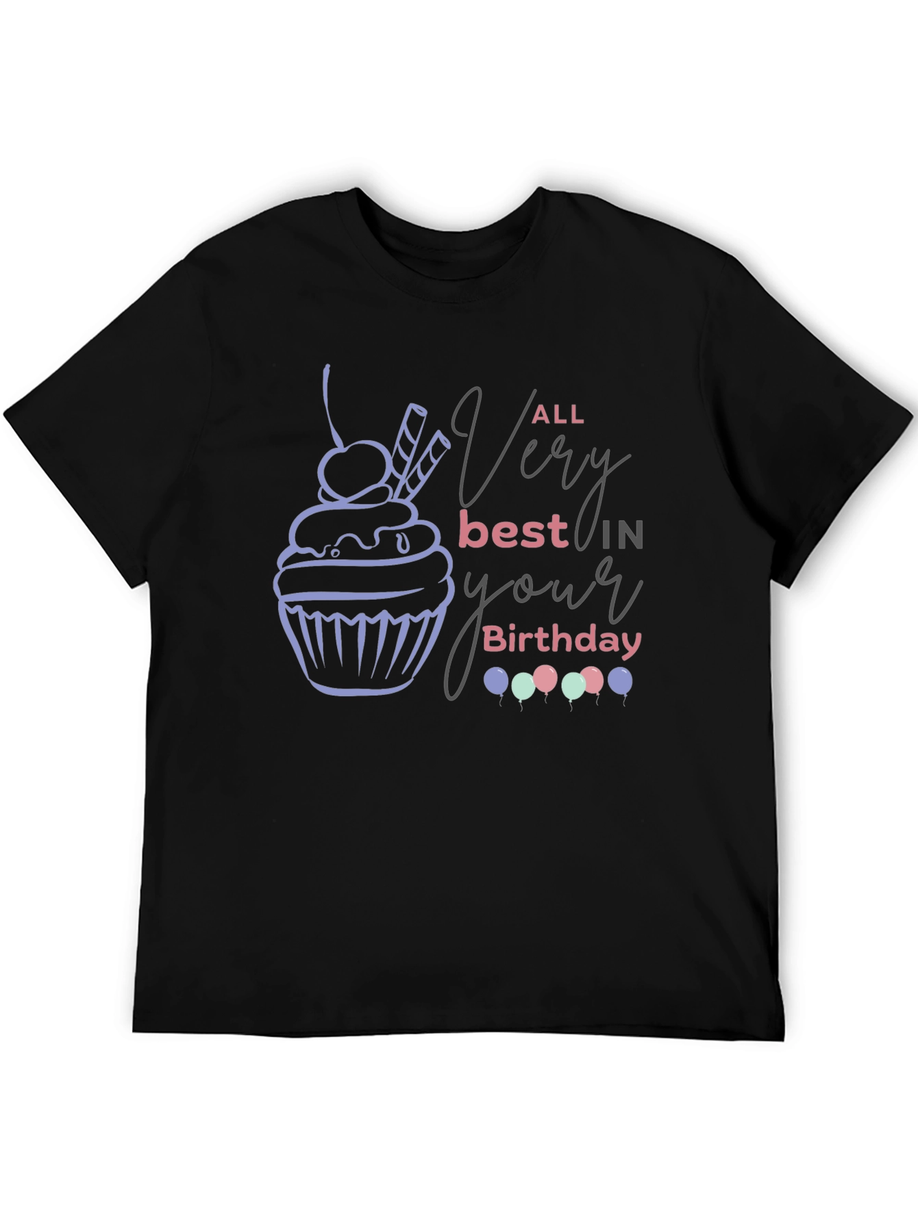 Birthday Cupcake Graphic Tee - 5