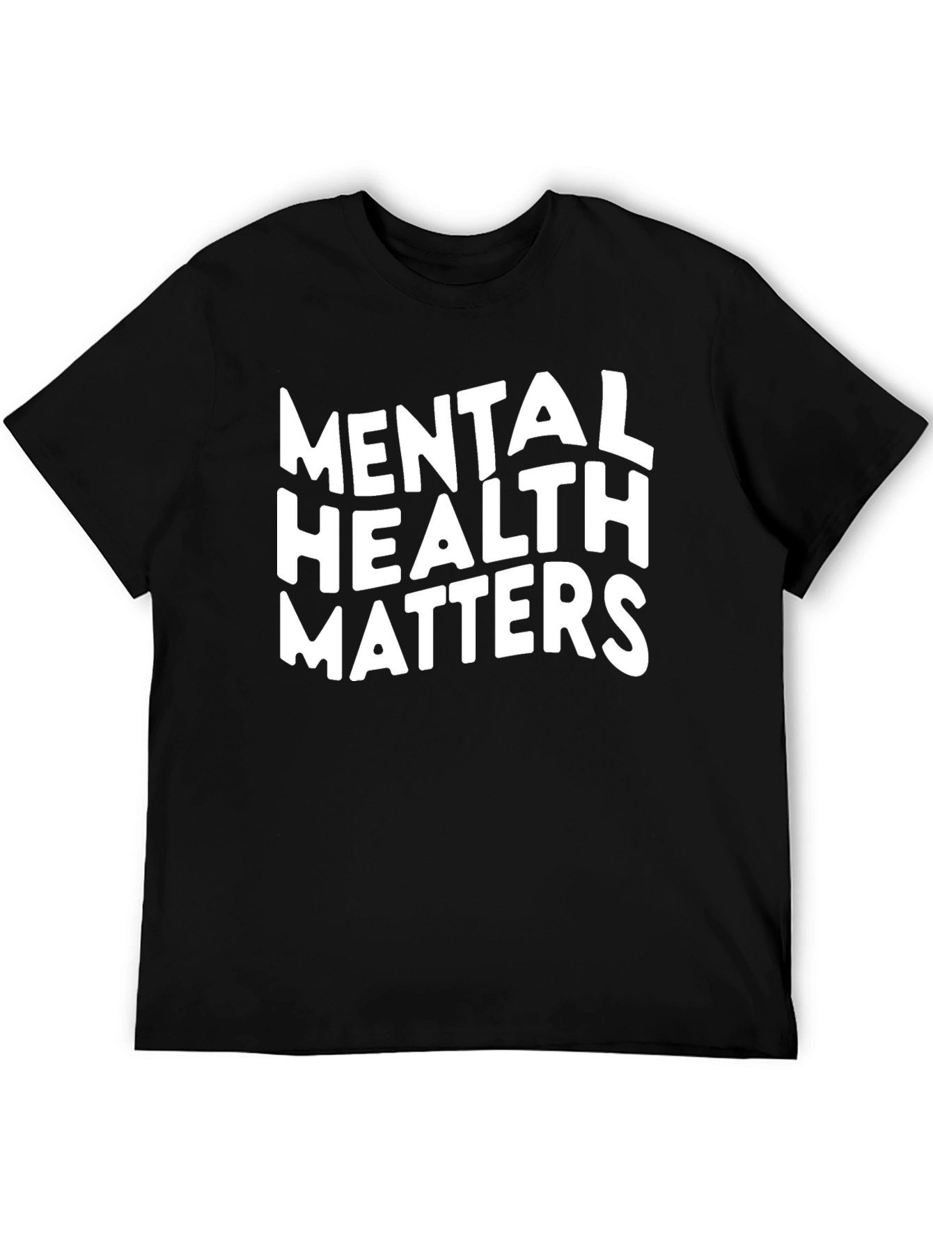 Black Mental Health Matters Black Graphic Tee view 5